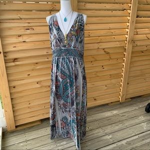 🏷️ Fresh of LA Paisley Print Stretch Maxi Dress 2X